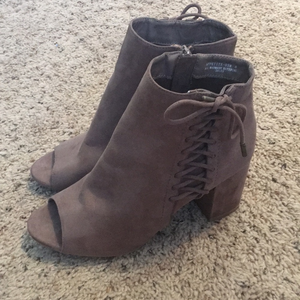 Never worn open toe booties